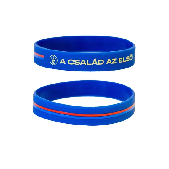 Gyerek szilikon karkötő - "A család az első" felirattal - db